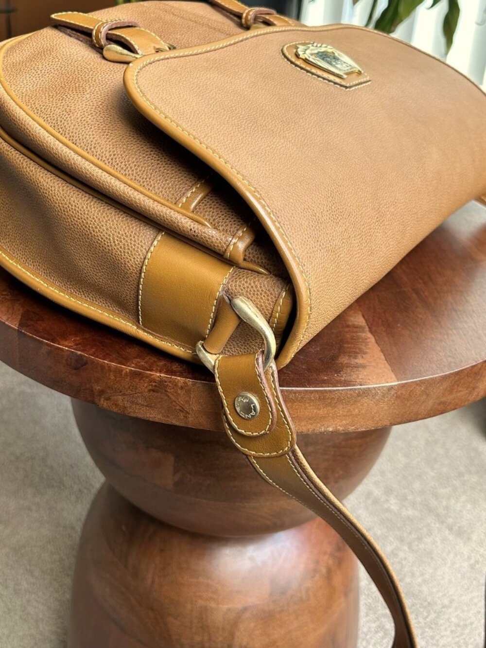 LANCEL Leather Shoulder Bag GM, British Tan - Picture 13 of 15